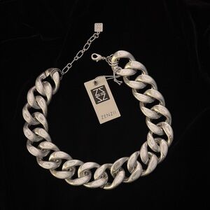 Zenzii Silver Chain Statement Necklace